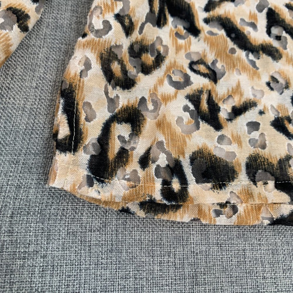 Ruby Rd. Unique Leopard Button Down Blouse Sheer … - image 5